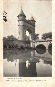 Hartford CT-Connecticut, Soldiers & Sailors Memorial Arch, Vintage Postcard c190