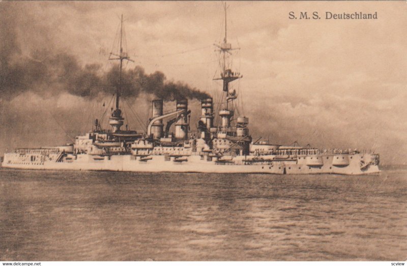 German Warship , 1900-10s ; S.M.S. Deutschland