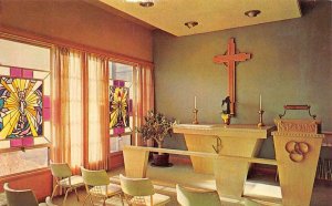 NM, New Mexico ESPANOLA HOSPITAL~Memorial Chapel Interior RIO ARRIBA CO Postcard