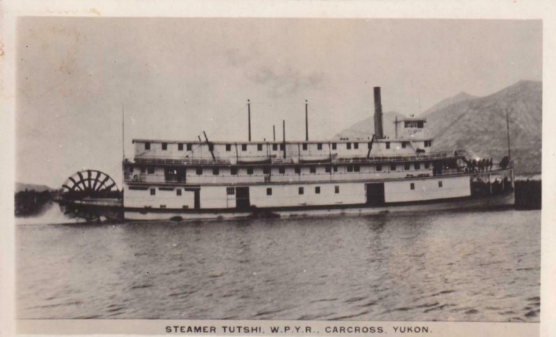 1952, RPPC: Steamer Tutshi, W.P.Y.R., Cancross, Yukon, See Remark (PC1367)