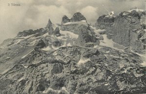 Mountaineering Austria Rätikon range of the Alps The Drei Türme (holed) postcard