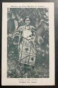 Mint Samoa Real Picture Postcard RPPC The schoolgirl in party clothes