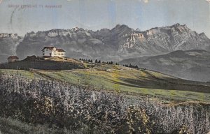 GASTHAUS GABRIS GAIS TO ZURICH SWITZERLAND POSTCARD 1921