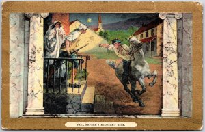 1911 Paul Revere's Midnight Ride Boston Massachusetts MA Posted Postcard