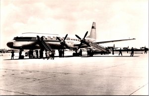 IL-18 Russian Aircraft S.V. ILyushin Soviet Vintage RPPC 09.58