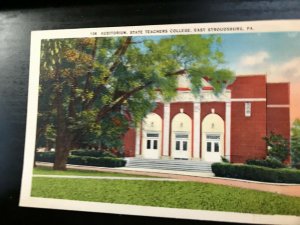Vintage Postcard 1930-1945 State Teachers College Auditorium East Stroudsburg PA