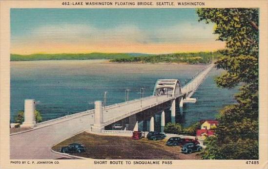 Lake Washington Floating Bridge Seattle Washington