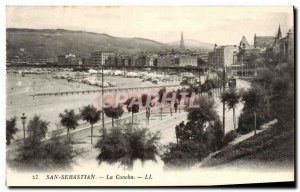 Postcard Old San Sebastian La Concha