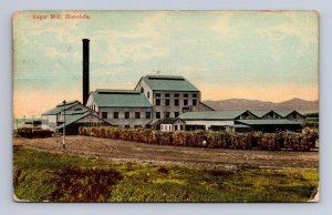 SUGAR MILL HONOLULU HAWAII HILO TO CALIFORNIA POSTCARD 1918