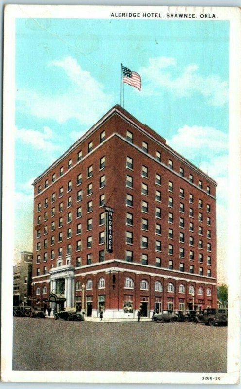Postcard - Aldridge Hotel - Shawnee, Oklahoma 