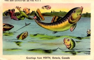 Perth, Ontario, Canada - You may catch'em on the Fly - Big Fish - in 1940s
