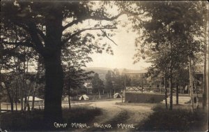 Poland Maine Camp Maqua Real Photo Tents Real Photo Vintage Postcard