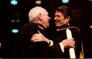 Ronald Reagan and Pat O'Brien At Notre Dame 41 Years After The Movie Knu...