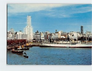 Postcard Vista panorámica desde el puerto, Buenos Aires, Argentina