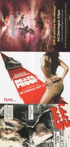 Death Proof Sin City Red Bull Fighters 3x Film PB Rare Postcard s