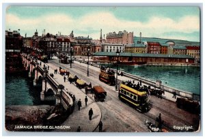 Glasgow Scotland Postcard Jamaica Bridge Double Deck Bus c1910 Antique