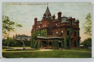 NY Brooks Memorial Hospital Dunkirk New York 1907 Postcard C18