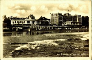 RPPC Dinard Beach Rough Sea France Real Photo Postcard