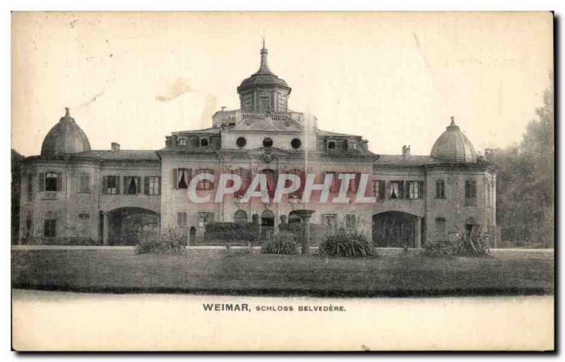 Old Postcard Weimar Schloss Belevedere