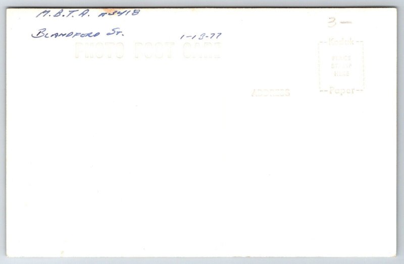 RPPC MBTA Streetcar Trolley 3418 Blandford Street Boston MA UNP