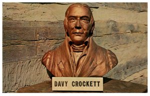 Tennessee Limestone Davy Crockett's Birthpalsce  Bronze Bust