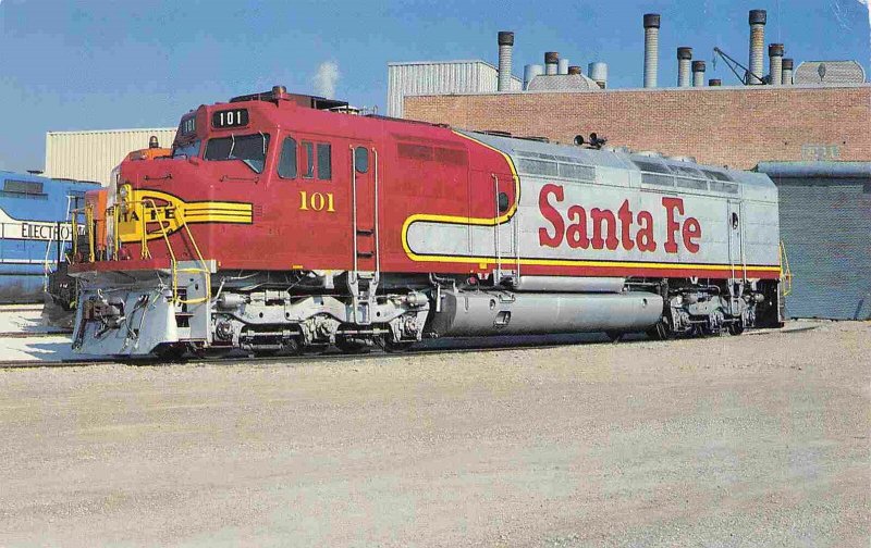 Santa Fe Railroad Train FP45 LaGrange Illinois postcard