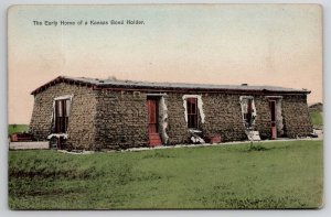 KS Early Home Of Early Bond Holder Kansas Postcard O24
