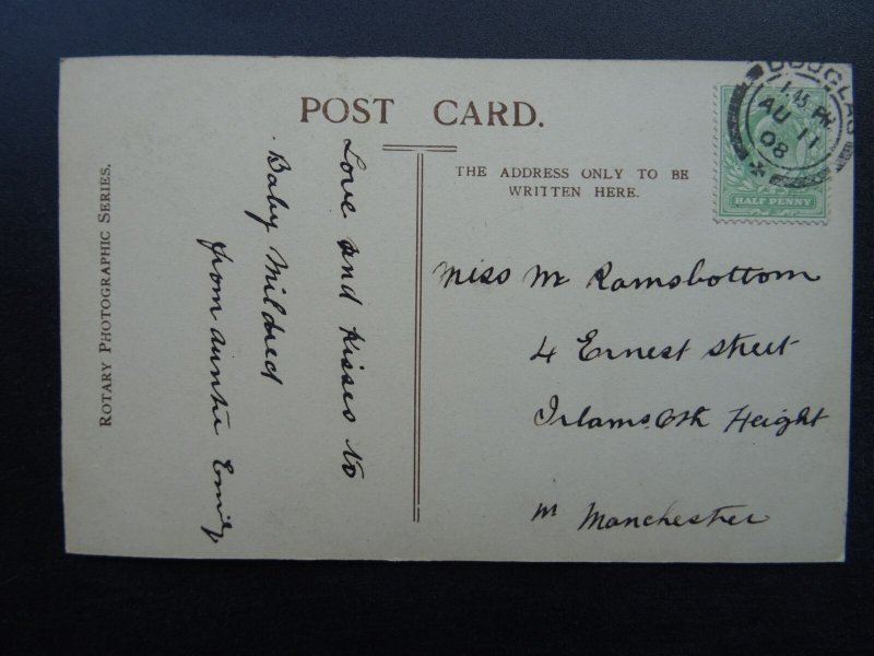 Isle of Man A MANX BEAUTY Manx Cat c1908 RP Postcard by Rotary