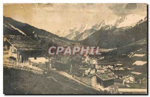 Old Postcard La Clusaz Haute Savoie General view and Chaine des Aravis