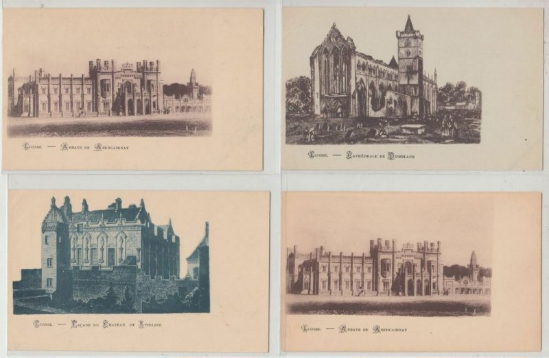 SCOTLAND ECOSSE CASTLES UK 35 Vintage postcards Mostly pre-1920 (L2796)