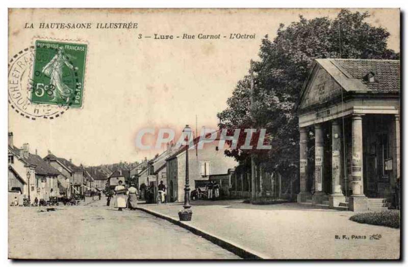 Lure Old Postcard Rue Carnot L & # 39octroi