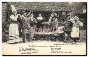 Old Postcard Folklore Normandy 39assemblee of the & # & # 39Autretot