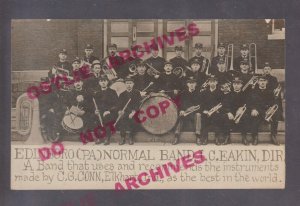 Edinboro PENNSYLVANIA RPPC c1910 ADVERTISING Normal Band C.G. CONN INSTRUMENTS