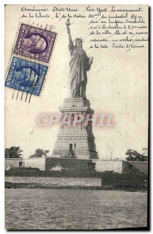 Old Postcard Statue of Liberty Statue of Liberty New York