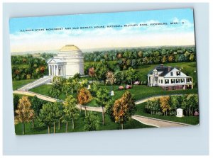 Vintage Illinois State Monument, Vicksburg, Miss Postcard F126E