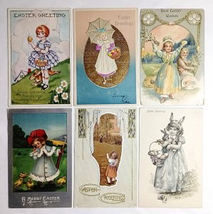 Antique Postcard Lot of 6 Easter Themed