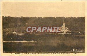 Old Postcard DOMREMY-view g�n�rale on wood Chenu Basilica and Carmel d.d