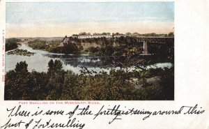 VINTAGE POSTCARD BRIDGE FORT SNELLING MINNESOTA ON THE MISSISSIPPI RIVER c. 1902