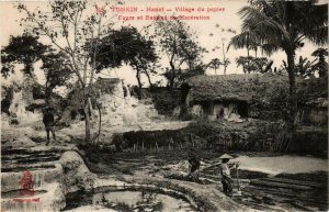 CPA AK INDOCHINA Tonkin Village du Papier VIETNAM (959168)