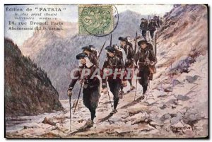 Old Postcard Militaria Alpine Hunters Armee Francaise