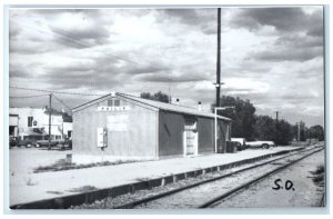 c1960's Philip South Dakota SD Vintage Train Depot Station RPPC Photo Postcard
