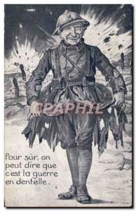 War - War is C lace - Old Postcard