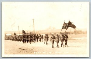 RPPC 1932 US Army 122nd Infantry Regiment  Camp McCoy Wisconsin  Postcard