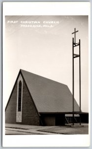 Vtg Frederick Oklahoma OK First Christian Church RPPC Real Photo Postcard