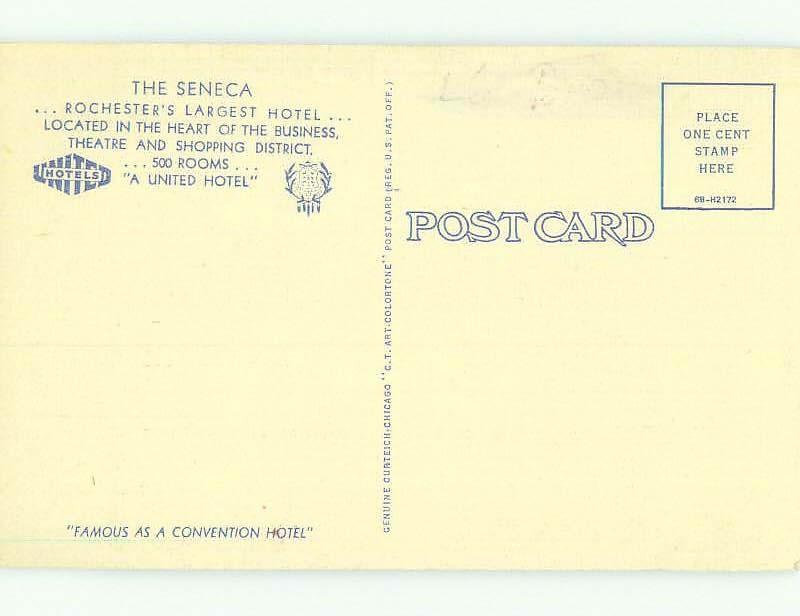 Unused Linen SENECA HOTEL Rochester New York NY hr8268