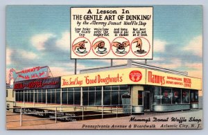 J95/ Atlantic City New Jersey Postcard Linen Mammys Doughnut Waffle Shop 475