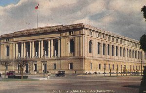 Public Library, San Francisco, California, Early Postcard, Unused