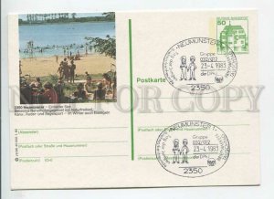 449778 GERMANY 1982 Neumunster beach Special cancellation POSTAL stationery