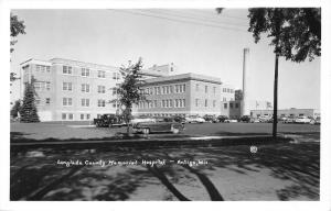 Antigo Wisconsin~Langlade County Memorial Hospital~Classic Cars & Truck~50s RPPC