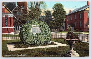 1910's The Boulder Cortland New York NY Park & Monument View Posted Postcard